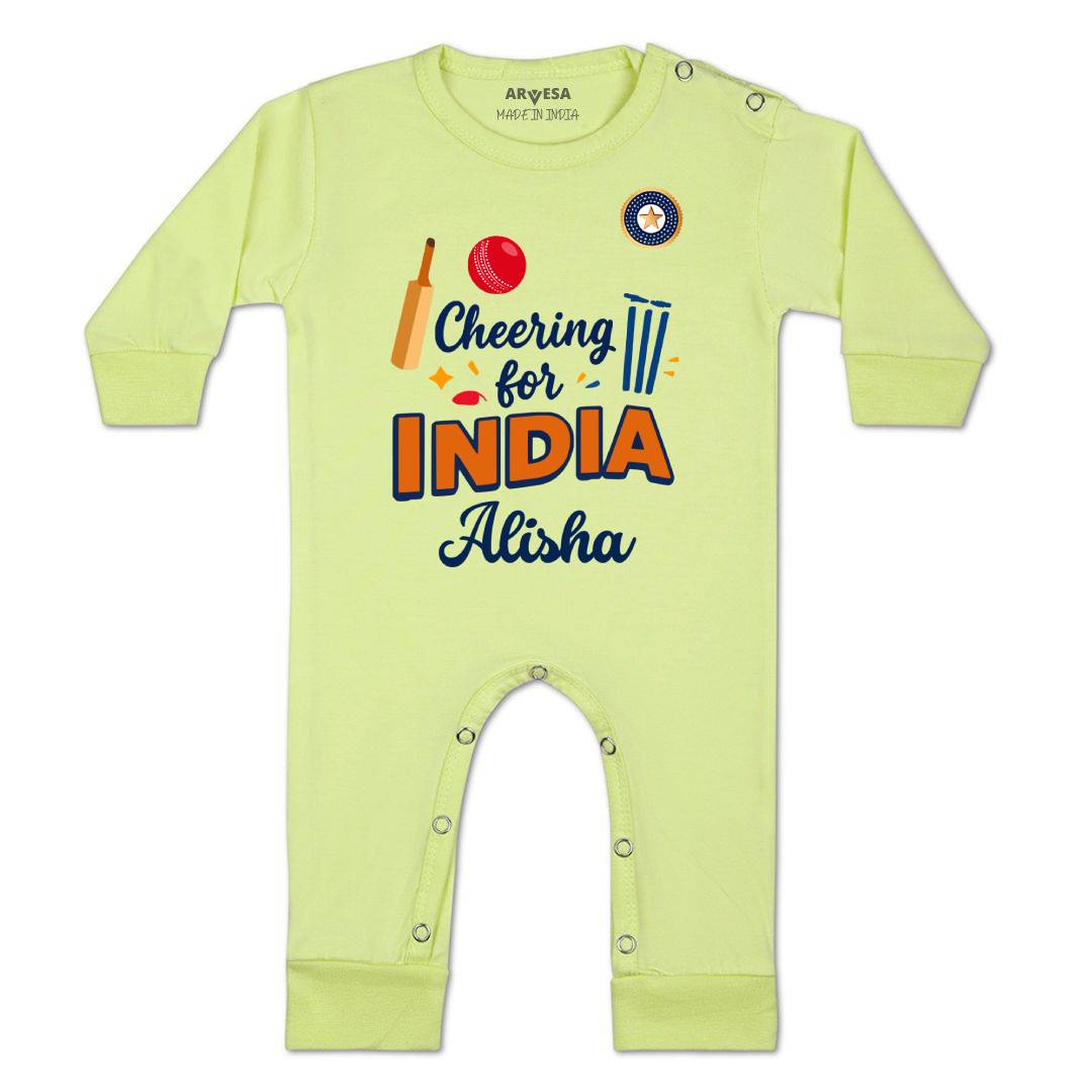 Arvesa Cheering For India Baby Boy & Girl Dress