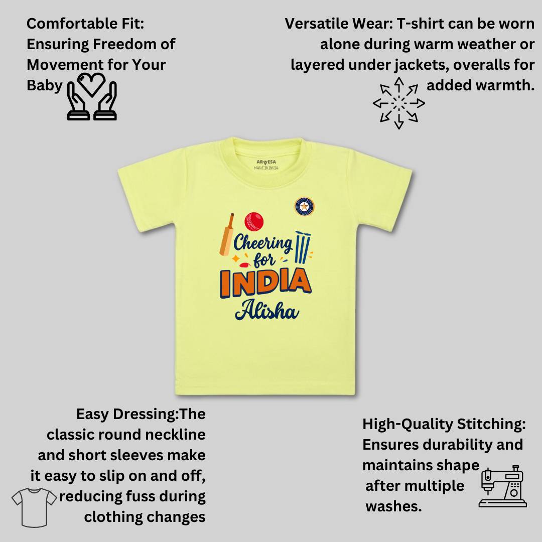 Arvesa Cheering For India Baby Boy & Girl Dress