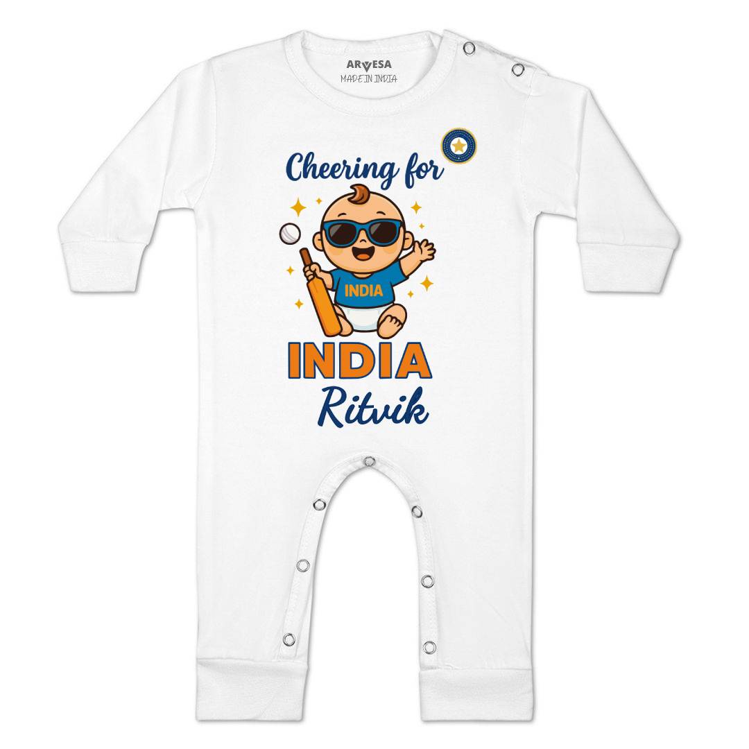 Arvesa Cheering For India Baby Boy & Girl Dress