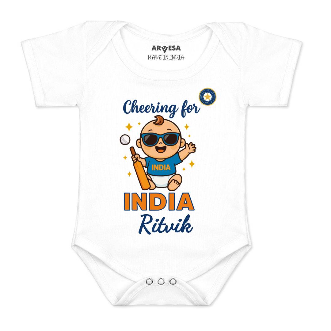 Arvesa Cheering For India Baby Boy & Girl Dress