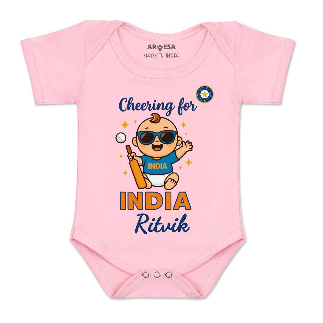 Arvesa Cheering For India Baby Boy & Girl Dress