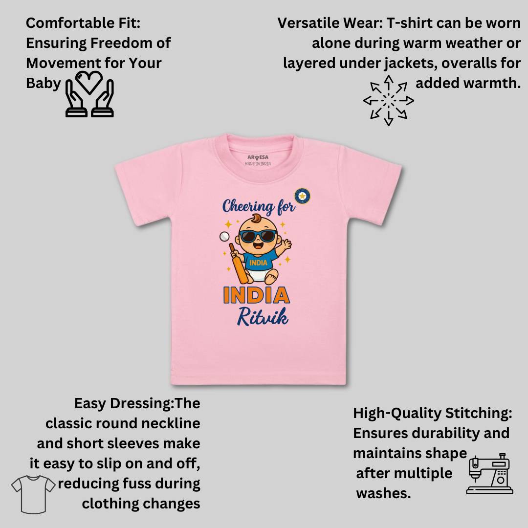 Arvesa Cheering For India Baby Boy & Girl Dress