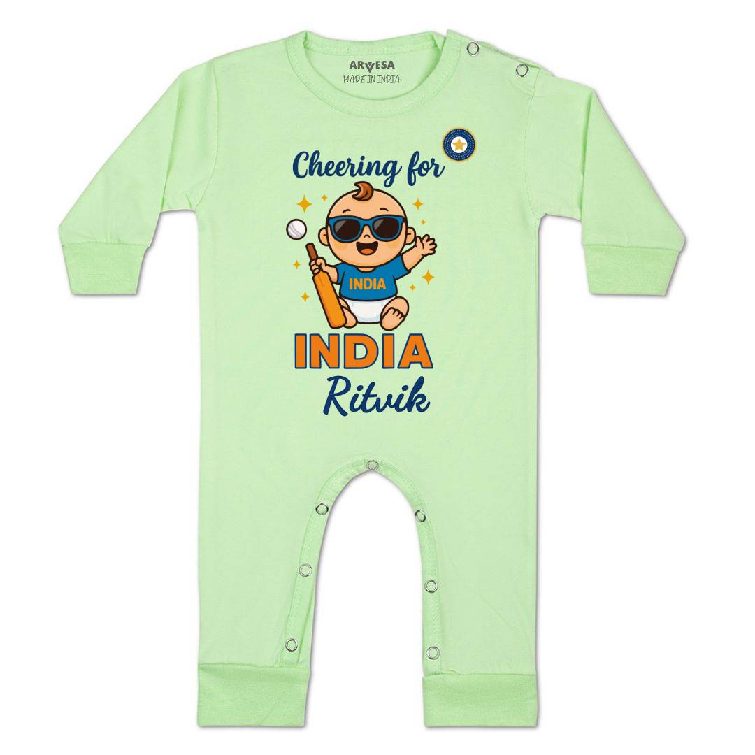 Arvesa Cheering For India Baby Boy & Girl Dress