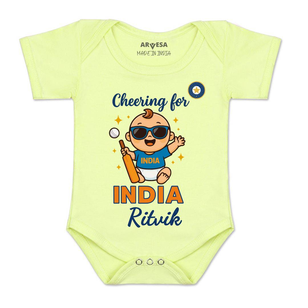 Arvesa Cheering For India Baby Boy & Girl Dress