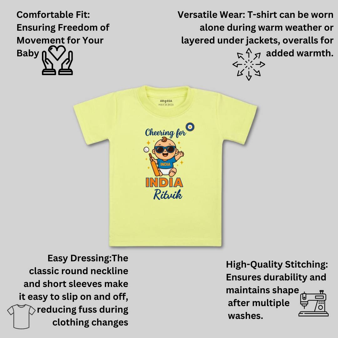 Arvesa Cheering For India Baby Boy & Girl Dress