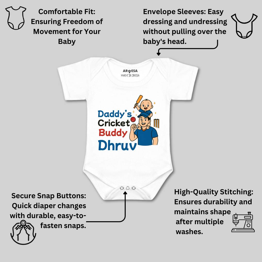 Arvesa Daddy Cricket Buddy Baby Boy & Girl Dress