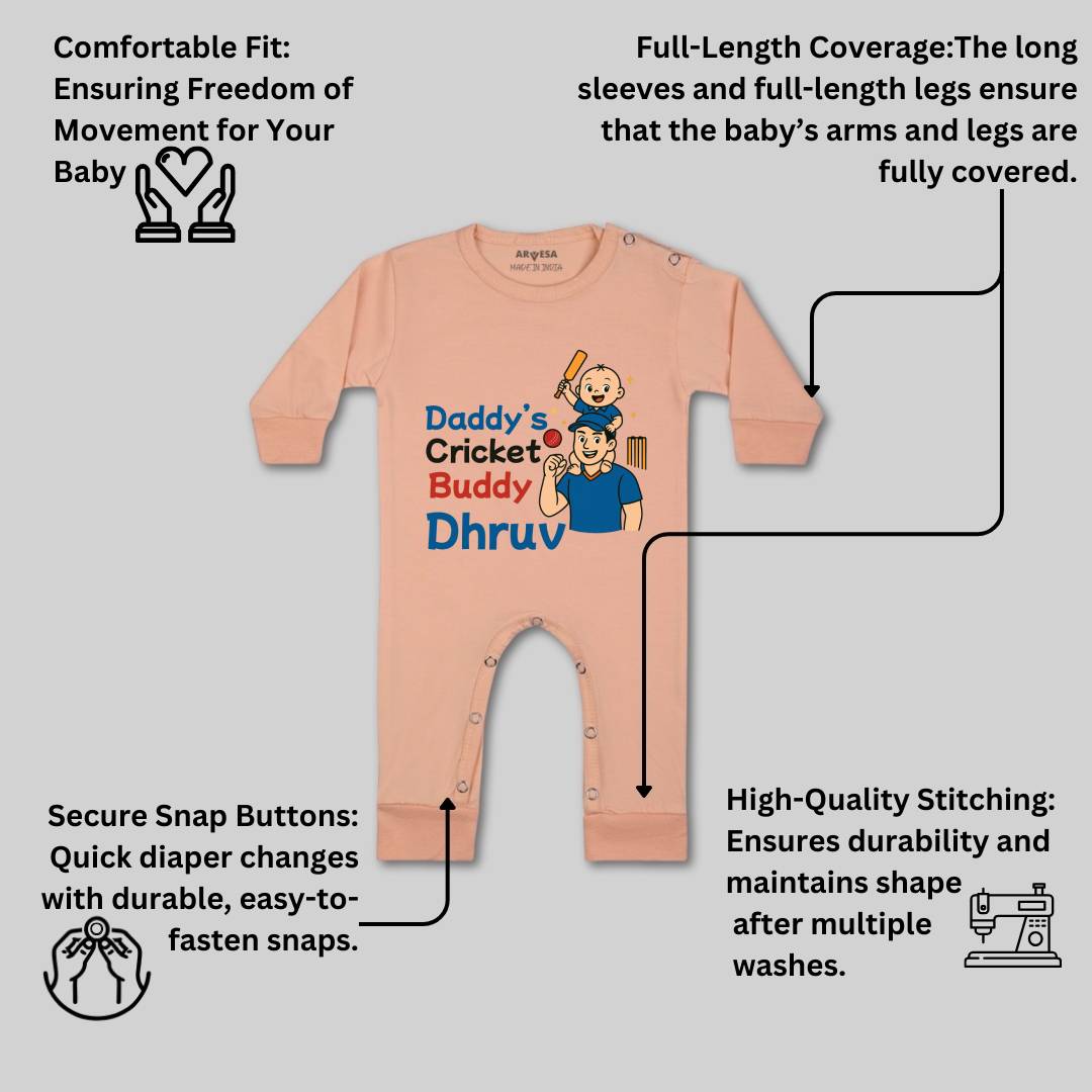 Arvesa Daddy Cricket Buddy Baby Boy & Girl Dress