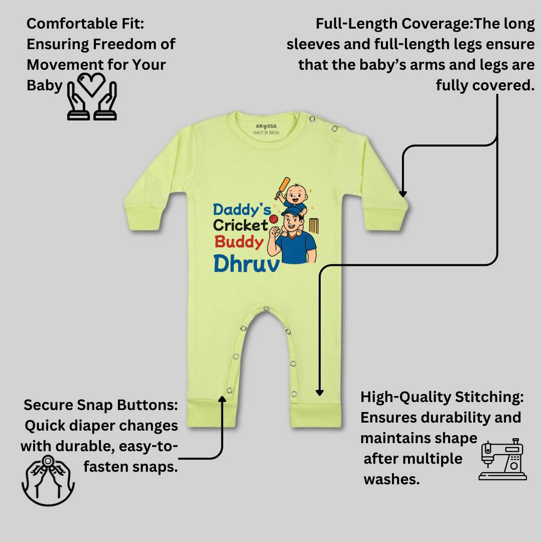 Arvesa Daddy Cricket Buddy Baby Boy & Girl Dress