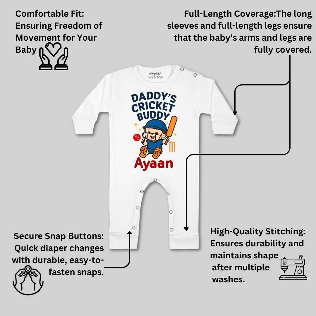 Arvesa Daddy Cricket Buddy Baby Boy & Girl Dress