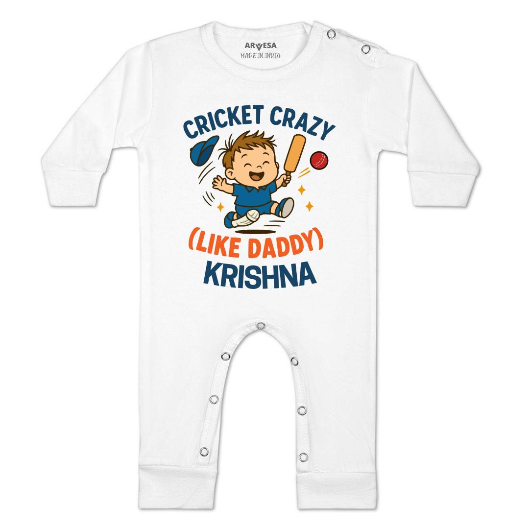 Arvesa Cricket Crazy Like Daddy Baby Boy & Girl Dress
