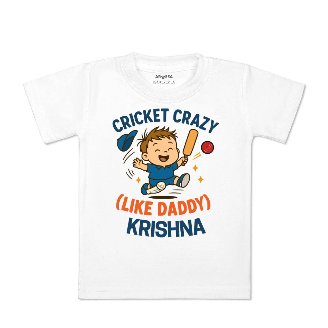 Arvesa Cricket Crazy Like Daddy Baby Boy & Girl Dress