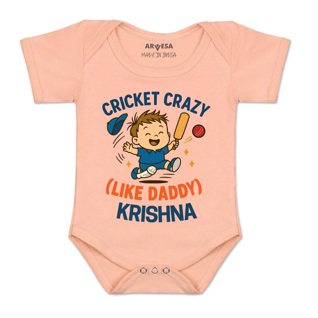 Arvesa Cricket Crazy Like Daddy Baby Boy & Girl Dress