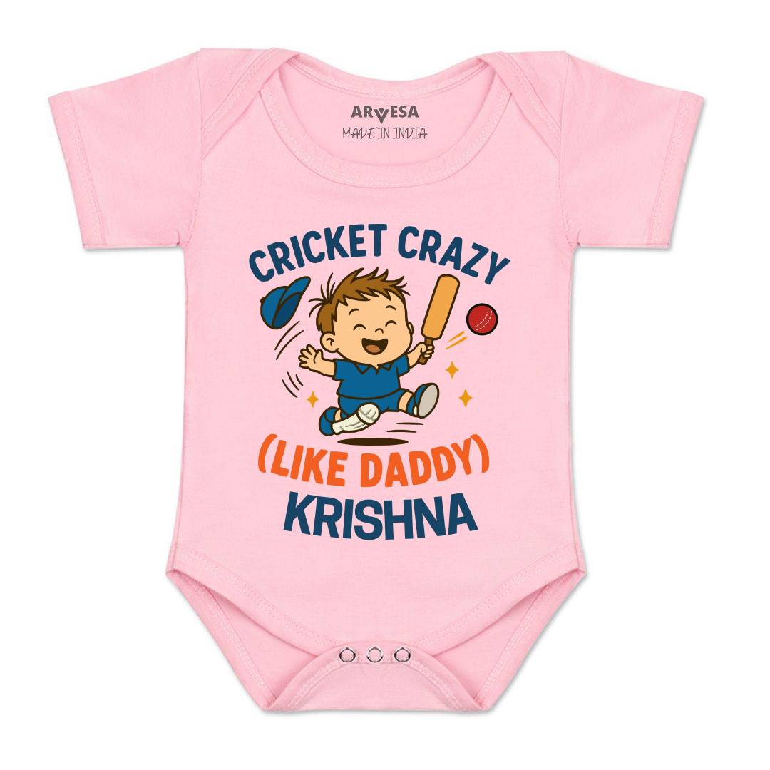 Arvesa Cricket Crazy Like Daddy Baby Boy & Girl Dress