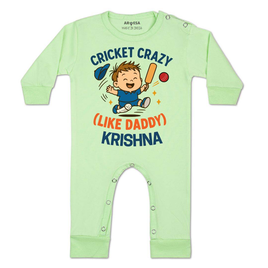 Arvesa Cricket Crazy Like Daddy Baby Boy & Girl Dress