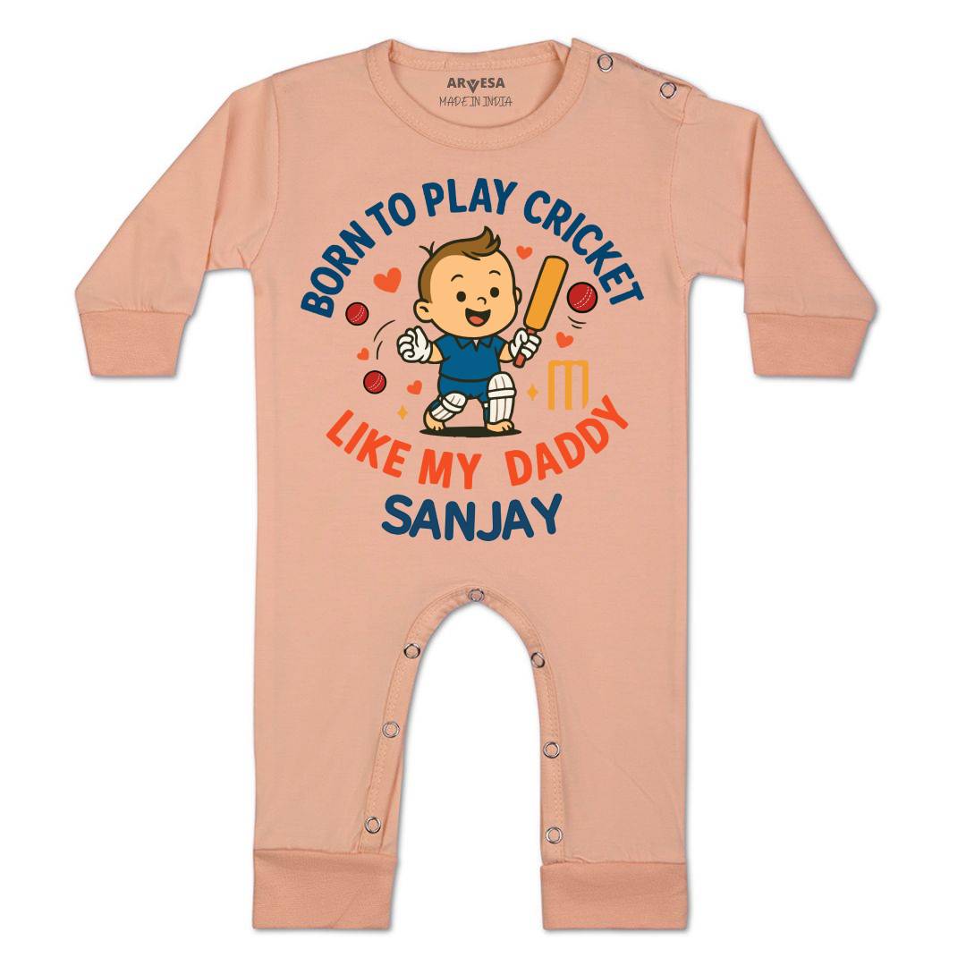 Arvesa Born To Play Cricket Baby Boy & Girl Dress