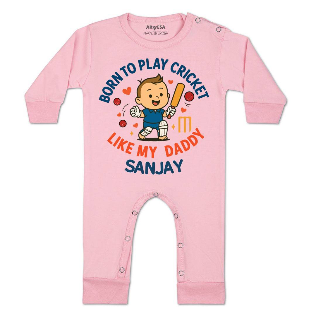 Arvesa Born To Play Cricket Baby Boy & Girl Dress