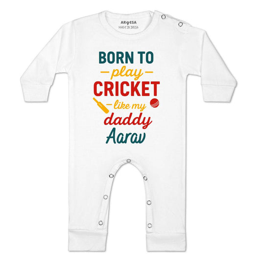 Arvesa Born To Play Cricket Baby Boy & Girl Dress