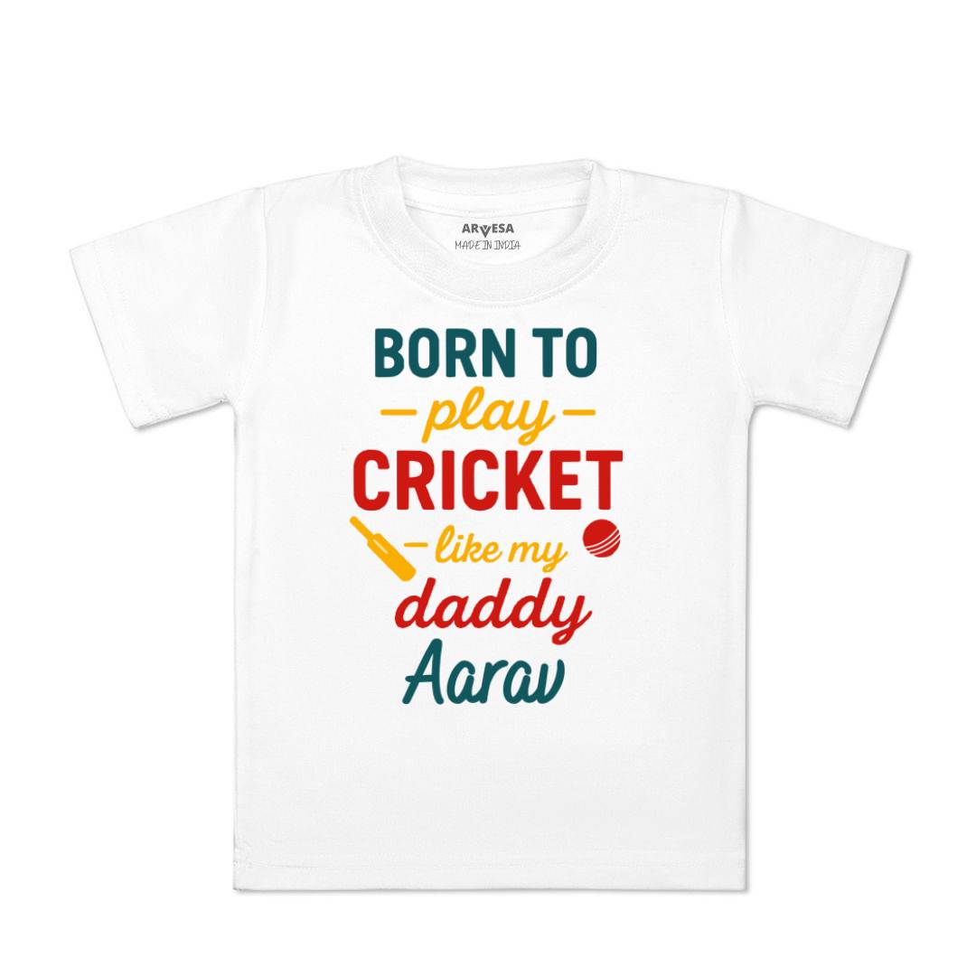 Arvesa Born To Play Cricket Baby Boy & Girl Dress