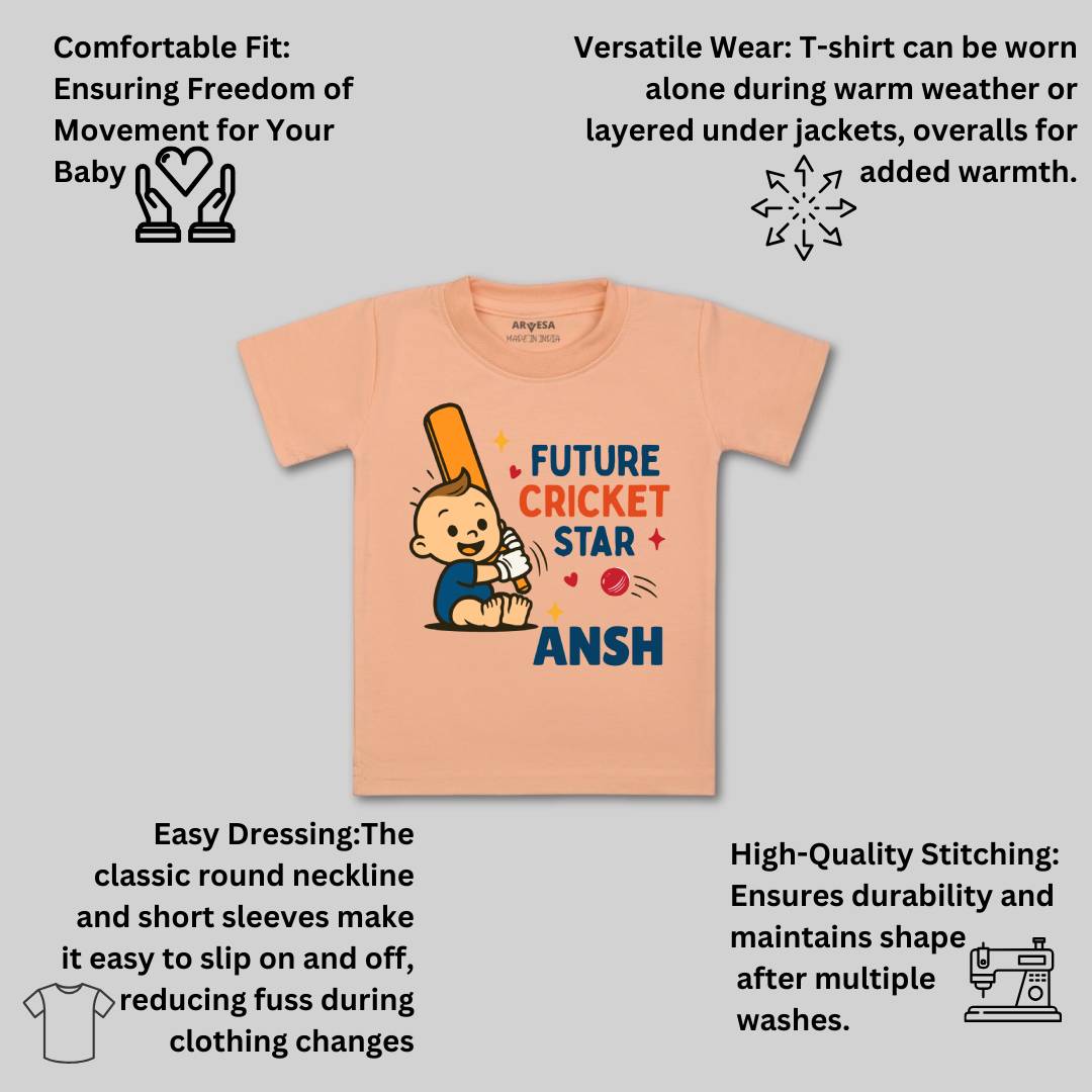 Arvesa Future Cricketer Star Baby Boy & Girl Dress