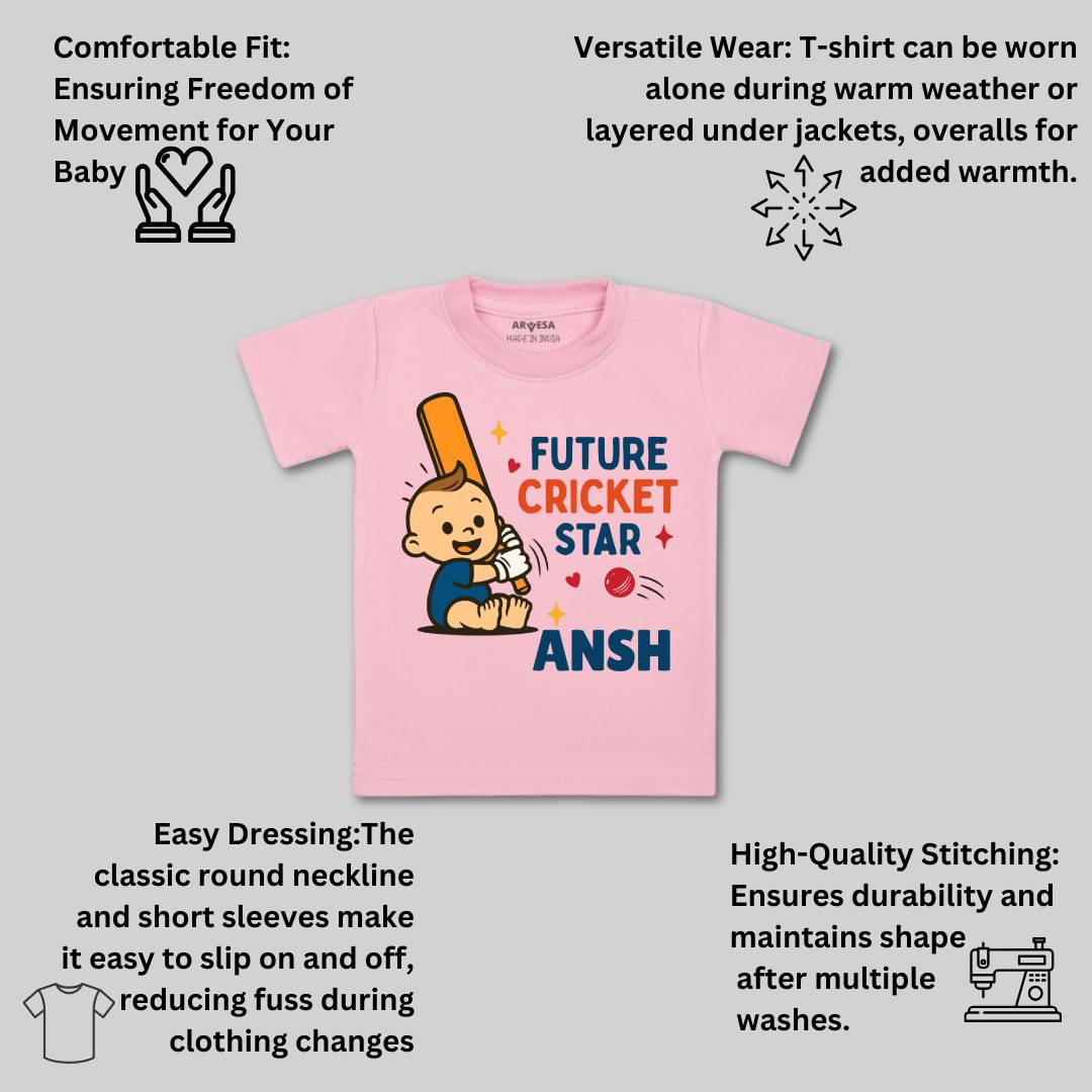 Arvesa Future Cricketer Star Baby Boy & Girl Dress