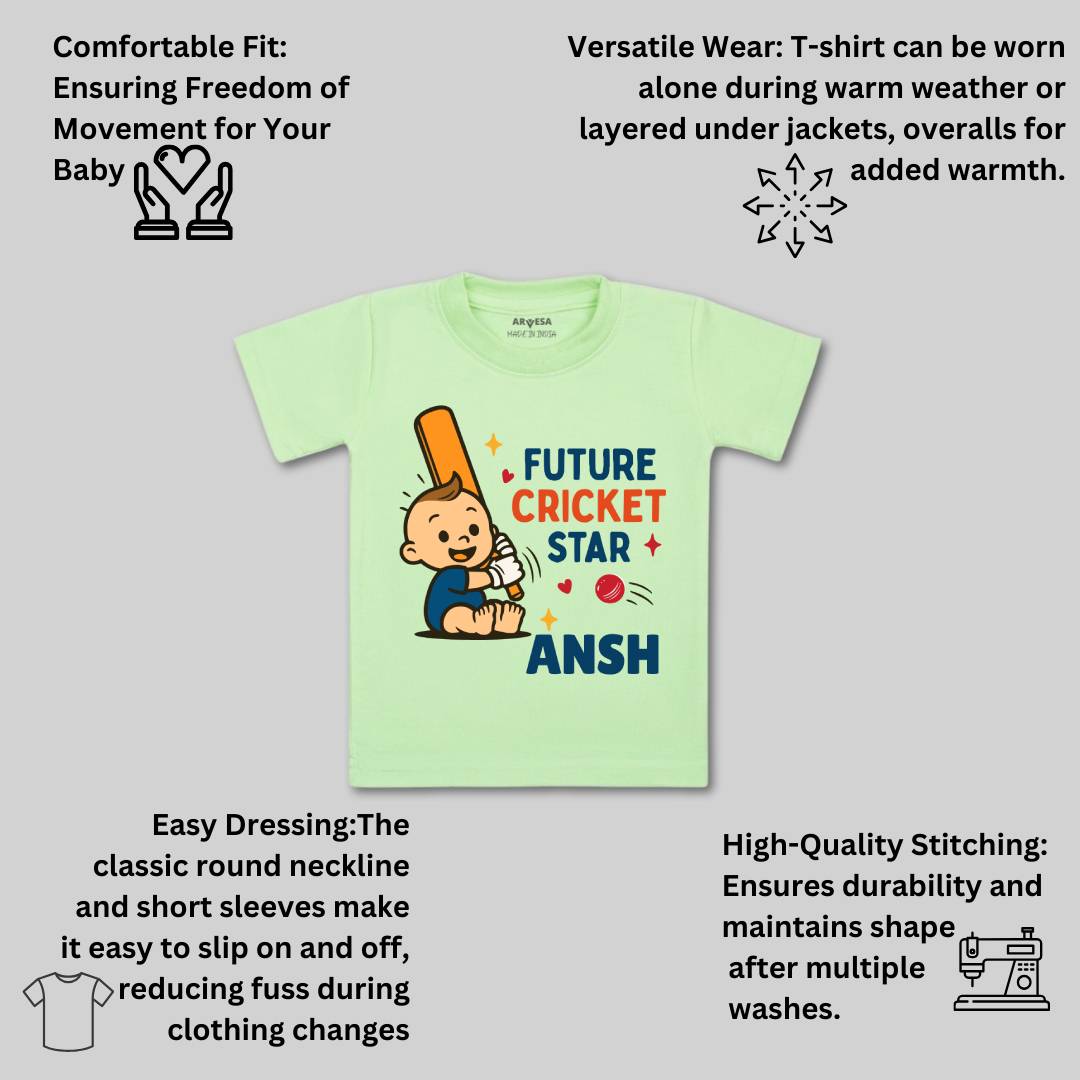 Arvesa Future Cricketer Star Baby Boy & Girl Dress