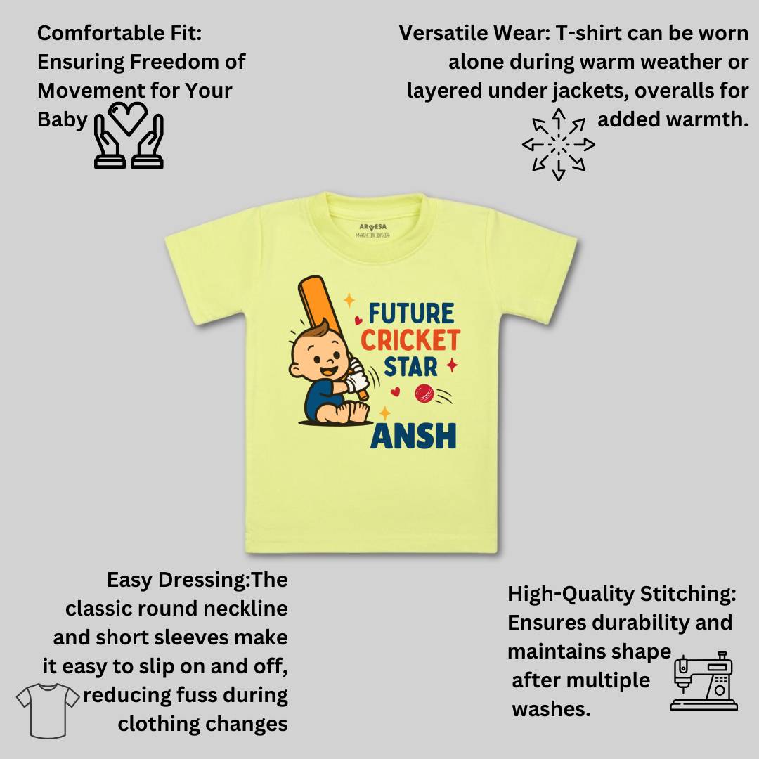Arvesa Future Cricketer Star Baby Boy & Girl Dress