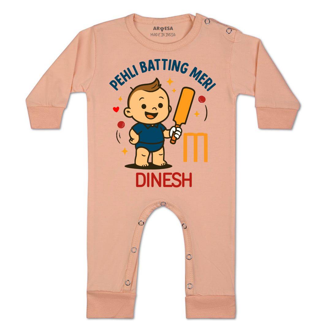 Arvesa Pehli Batting Meri Baby Boy & Girl Dress