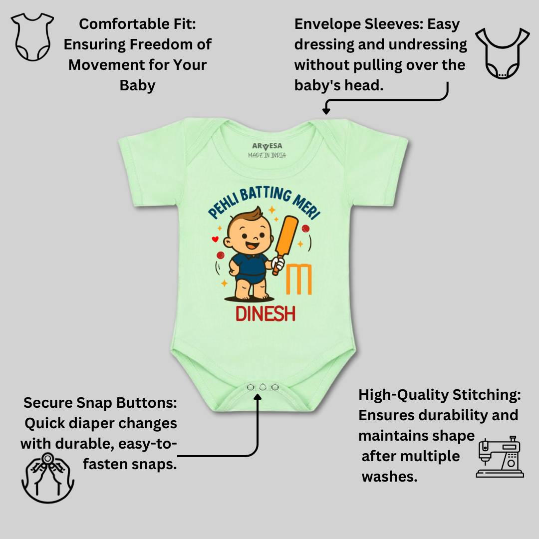 Arvesa Pehli Batting Meri Baby Boy & Girl Dress