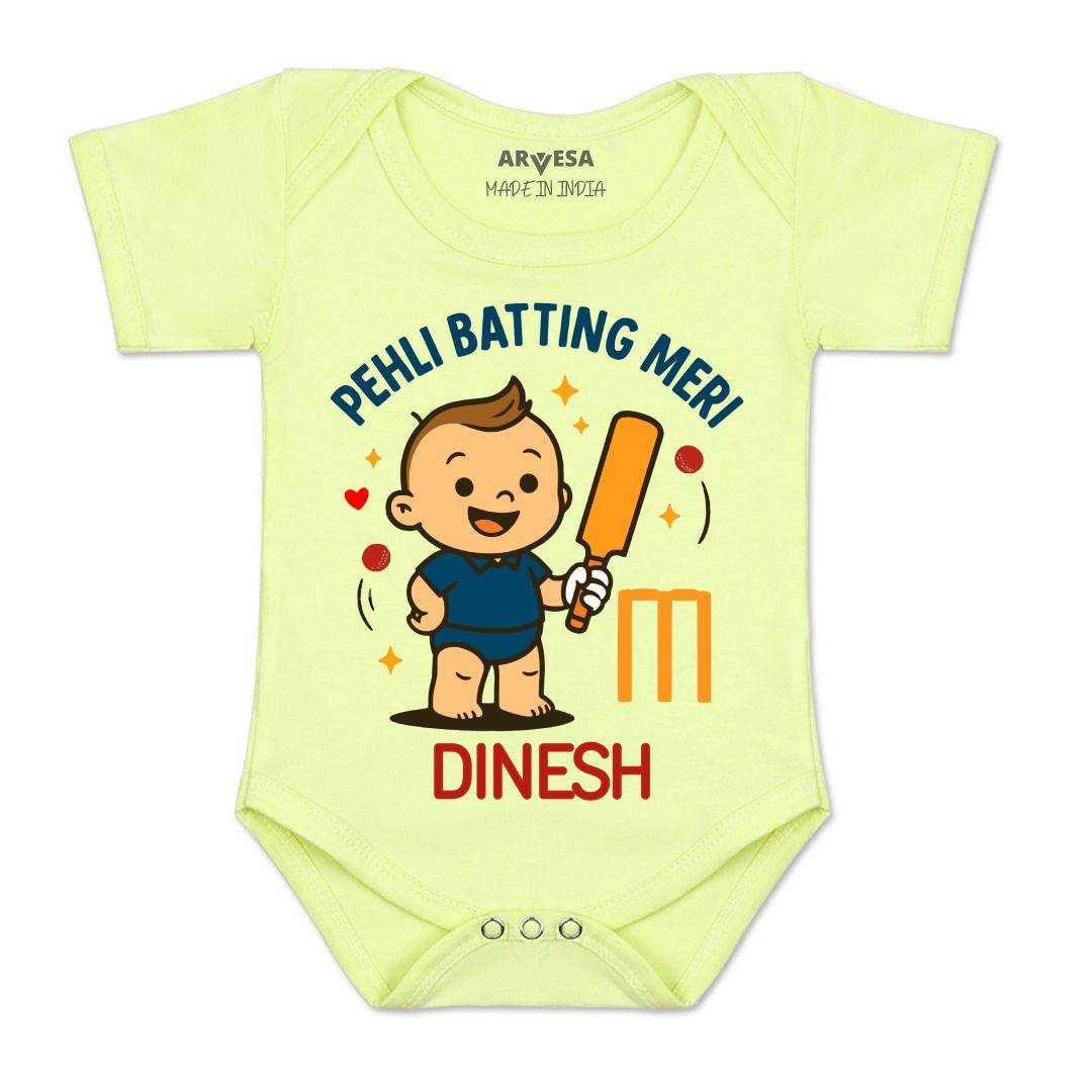 Arvesa Pehli Batting Meri Baby Boy & Girl Dress