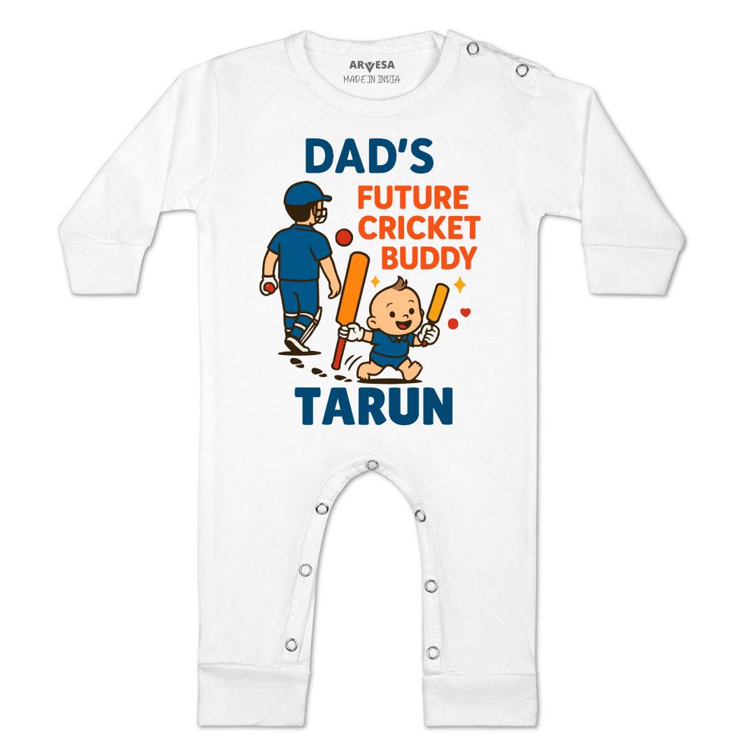 Arvesa Dad's Future Cricket Buddy Baby Boy & Girl Dress