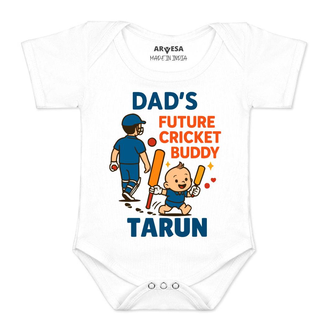 Arvesa Dad's Future Cricket Buddy Baby Boy & Girl Dress