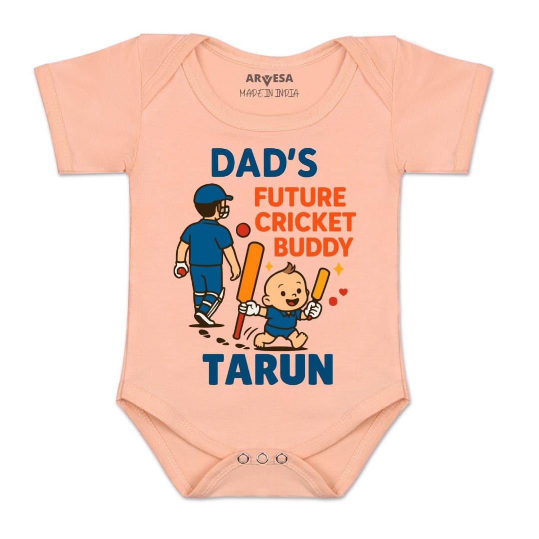 Arvesa Dad's Future Cricket Buddy Baby Boy & Girl Dress