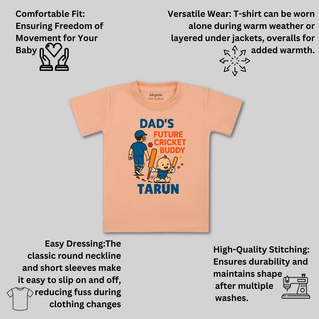 Arvesa Dad's Future Cricket Buddy Baby Boy & Girl Dress