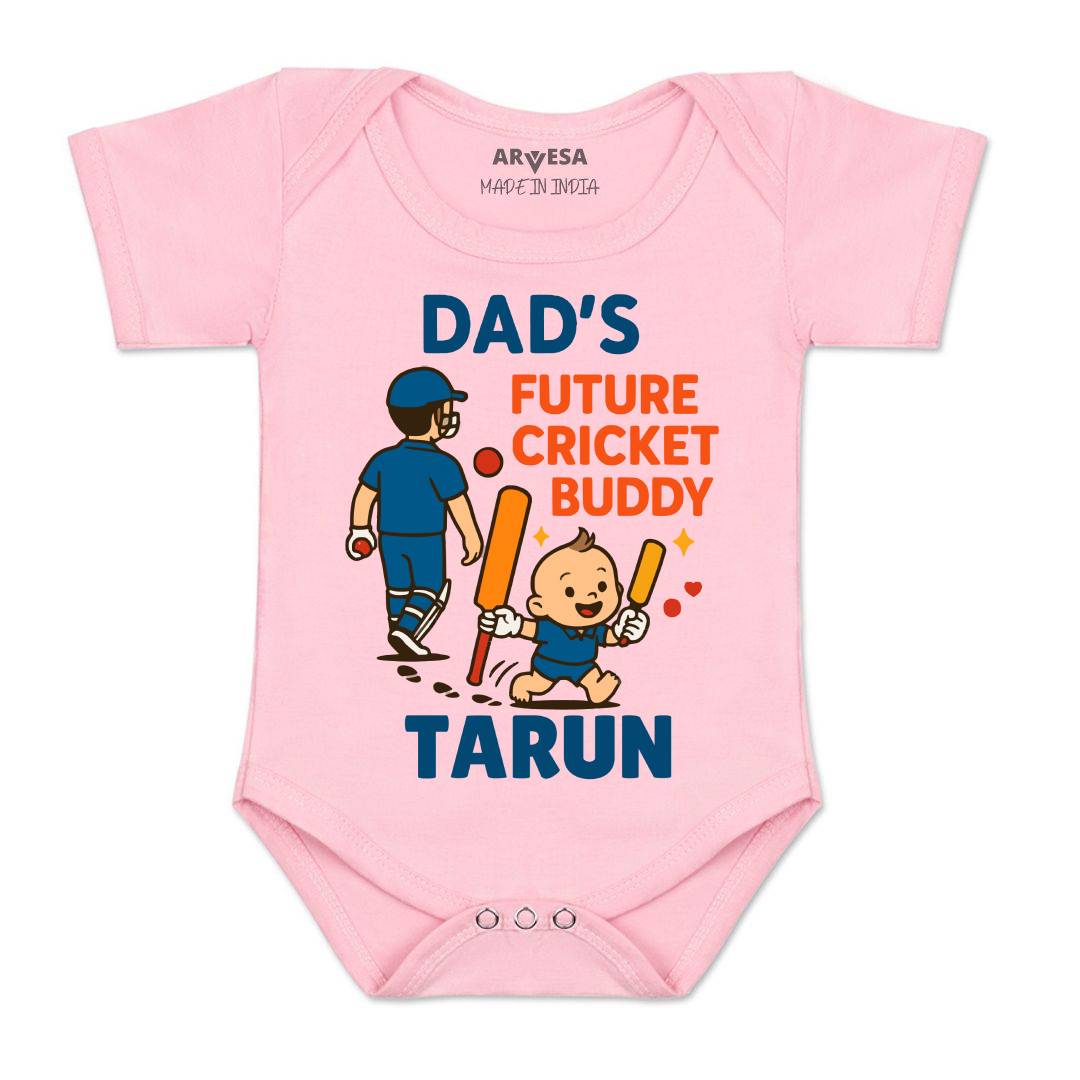 Arvesa Dad's Future Cricket Buddy Baby Boy & Girl Dress