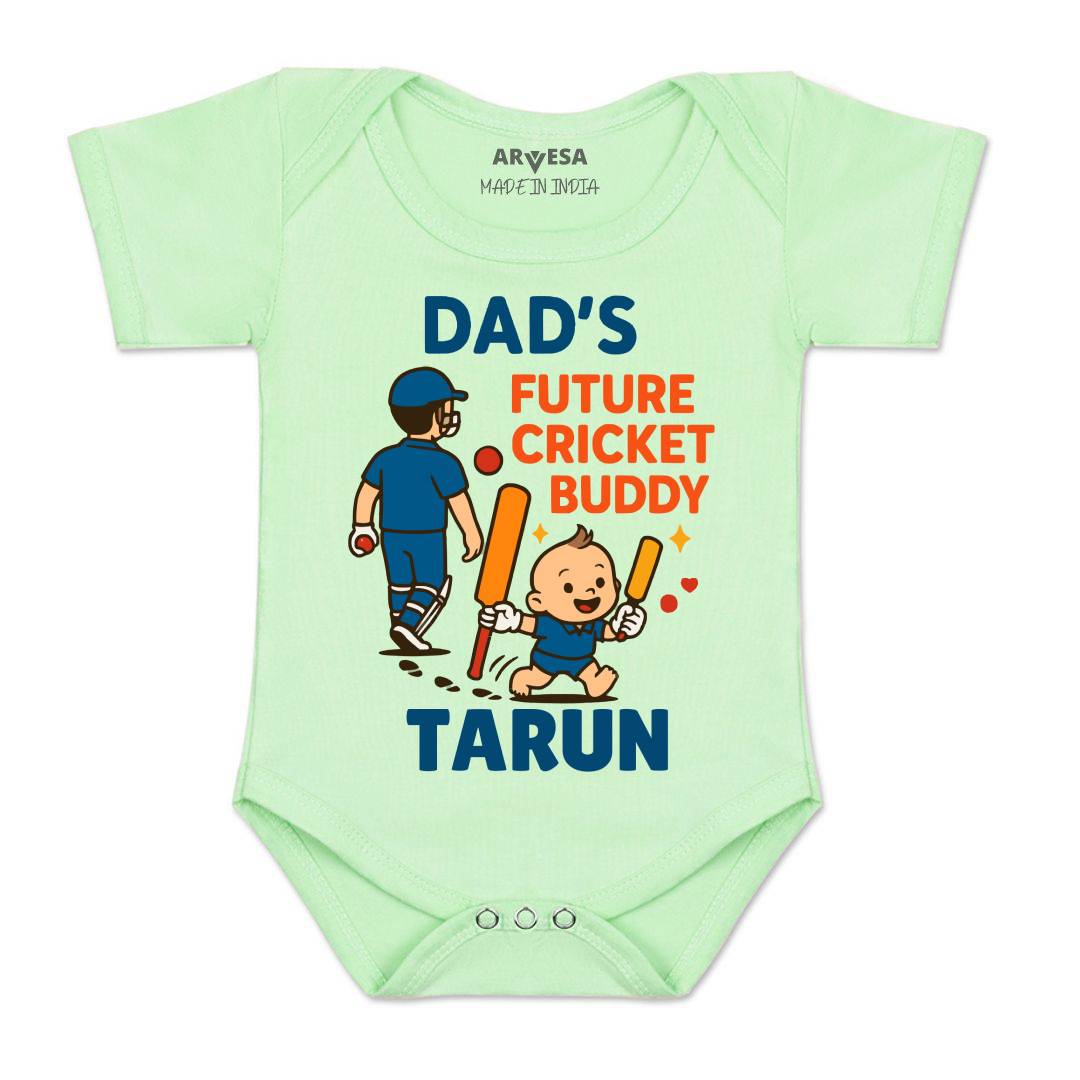 Arvesa Dad's Future Cricket Buddy Baby Boy & Girl Dress
