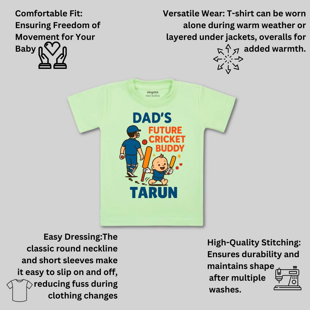 Arvesa Dad's Future Cricket Buddy Baby Boy & Girl Dress