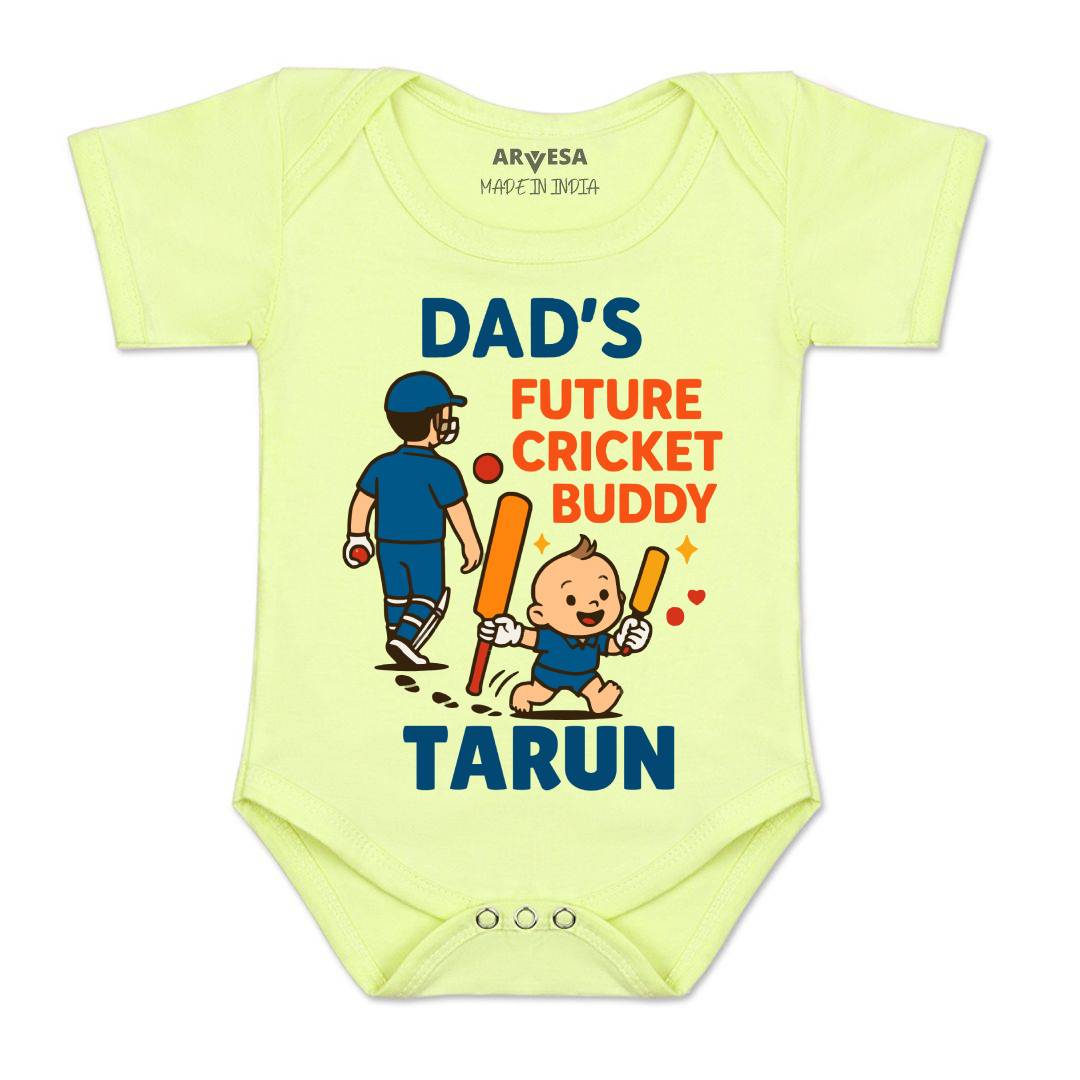 Arvesa Dad's Future Cricket Buddy Baby Boy & Girl Dress
