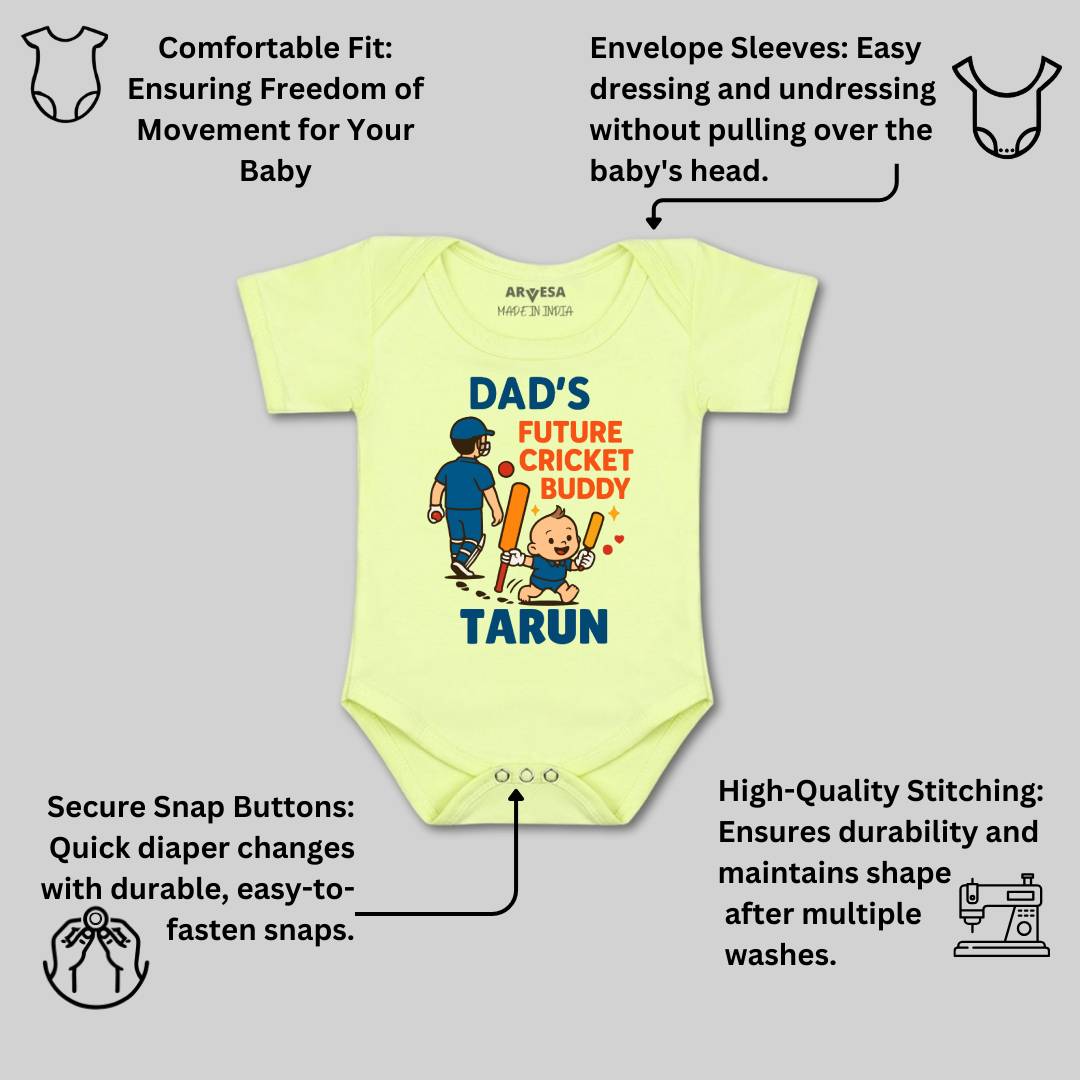 Arvesa Dad's Future Cricket Buddy Baby Boy & Girl Dress