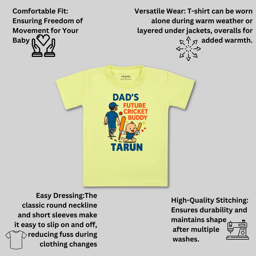 Arvesa Dad's Future Cricket Buddy Baby Boy & Girl Dress