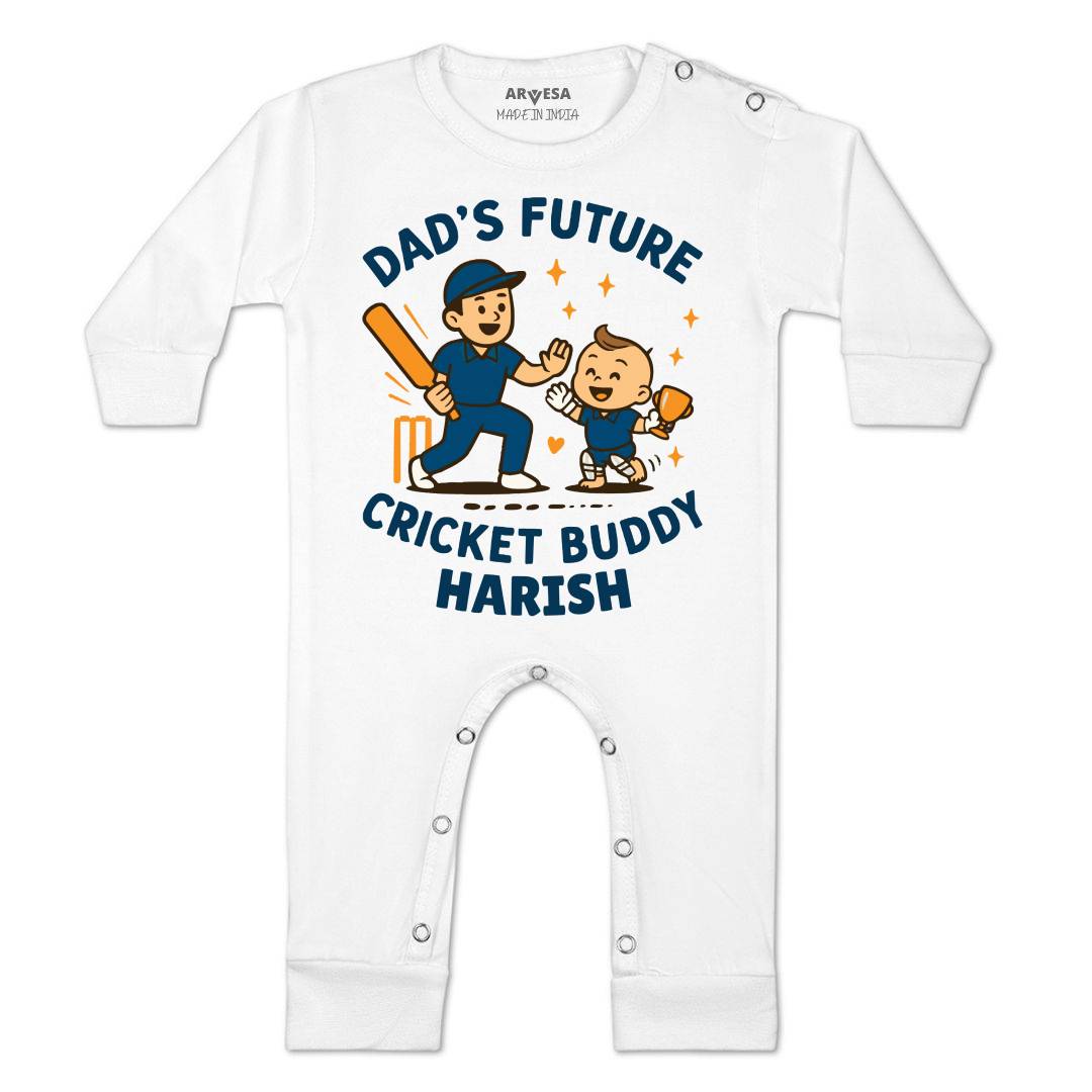 Arvesa Dad's Future Cricket Buddy Baby Boy & Girl Dress