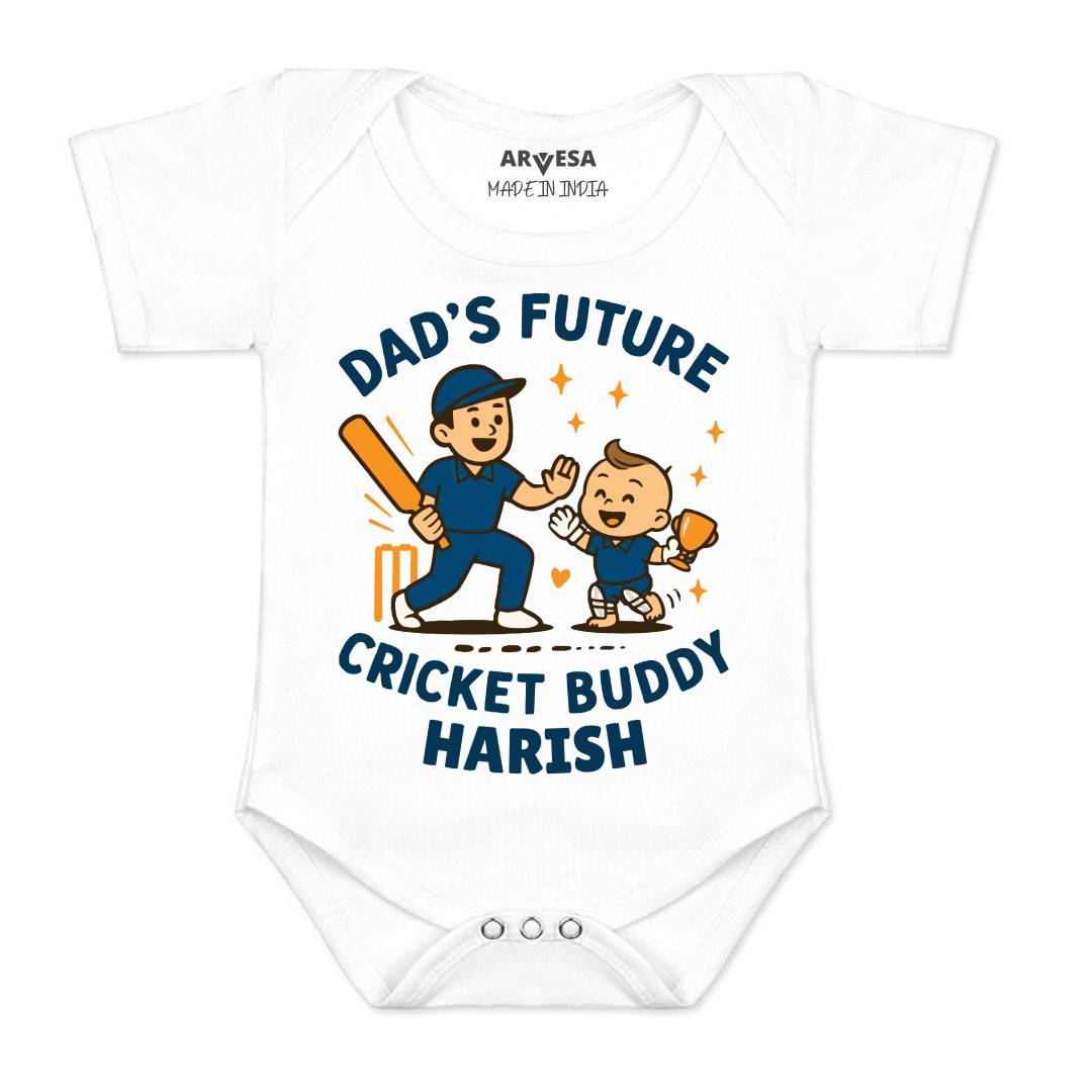 Arvesa Dad's Future Cricket Buddy Baby Boy & Girl Dress