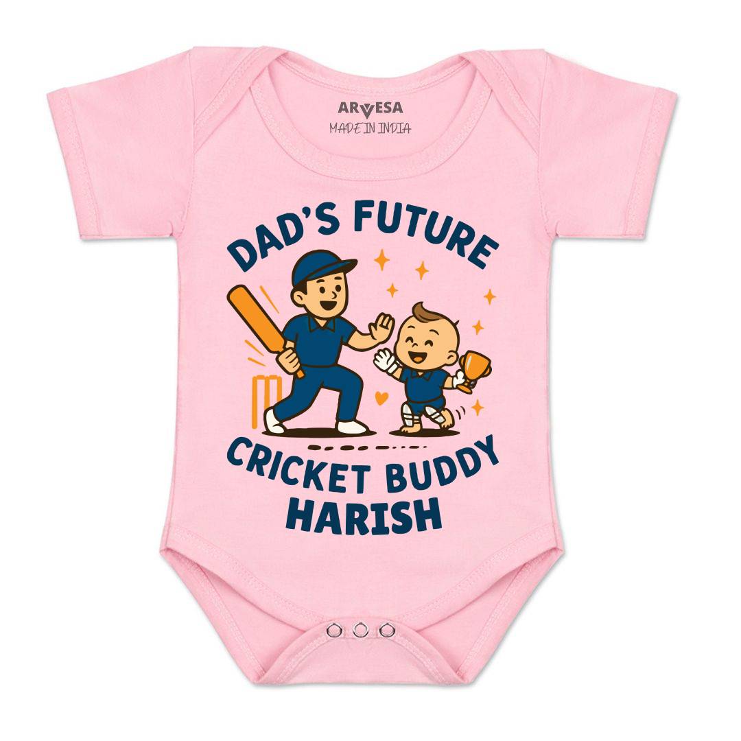 Arvesa Dad's Future Cricket Buddy Baby Boy & Girl Dress