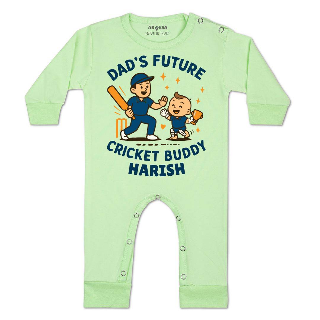 Arvesa Dad's Future Cricket Buddy Baby Boy & Girl Dress
