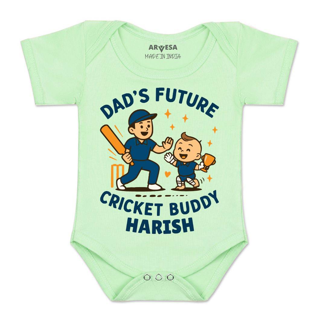 Arvesa Dad's Future Cricket Buddy Baby Boy & Girl Dress