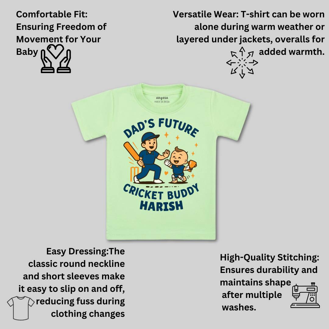 Arvesa Dad's Future Cricket Buddy Baby Boy & Girl Dress
