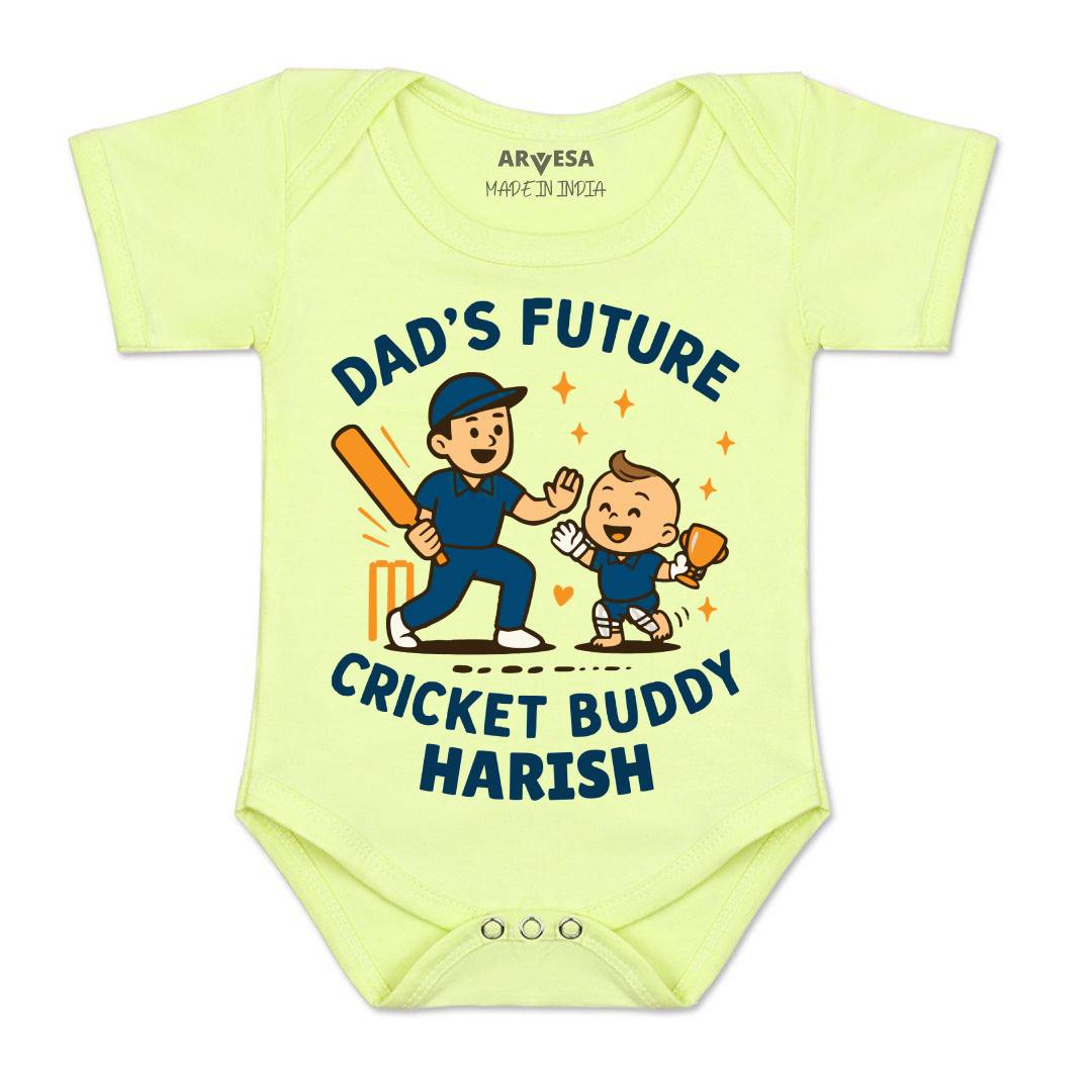 Arvesa Dad's Future Cricket Buddy Baby Boy & Girl Dress