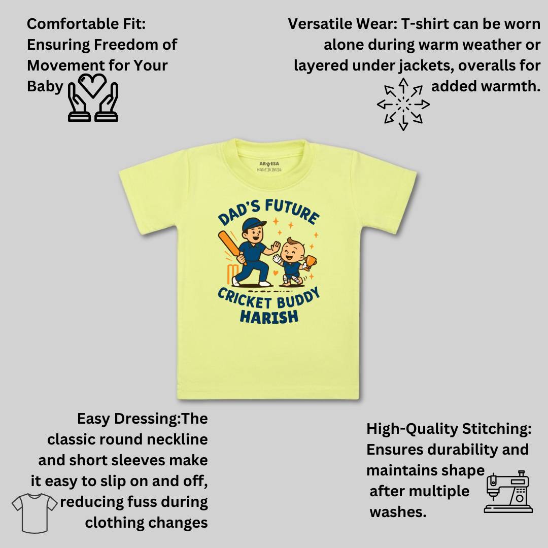 Arvesa Dad's Future Cricket Buddy Baby Boy & Girl Dress