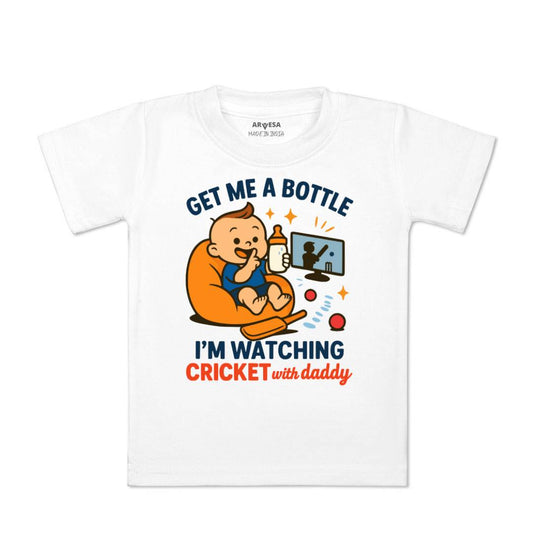 Arvesa I'm Watching Cricket With Daddy Baby Boy & Girl Dress