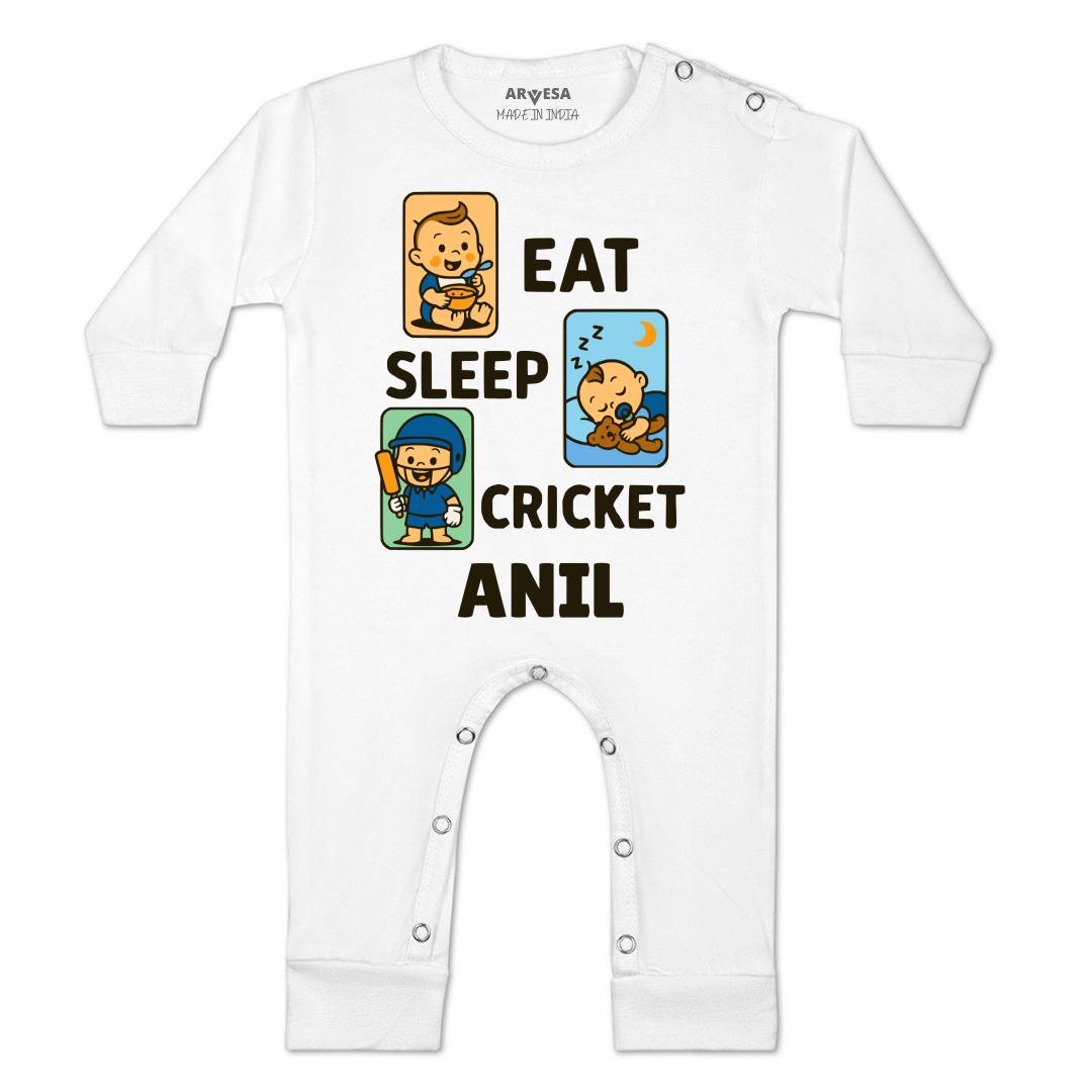 Arvesa Eat Sleep Cricket Baby Boy & Girl Dress