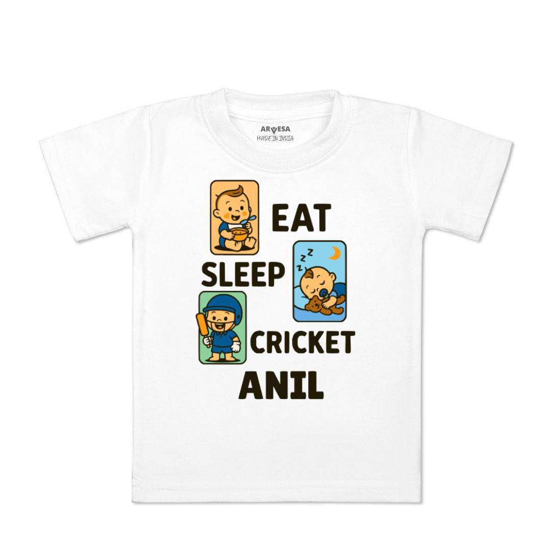 Arvesa Eat Sleep Cricket Baby Boy & Girl Dress